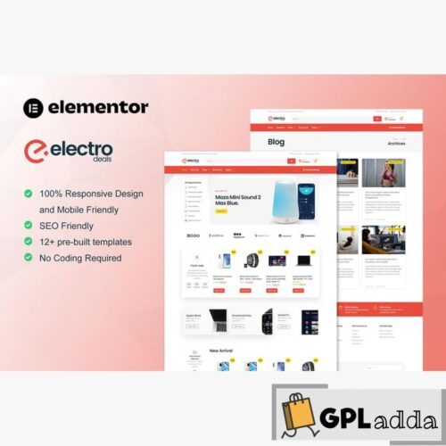 ElectroDeals - Woocommerce Electronic Store Elementor Template Kit