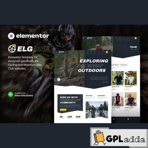 Elgone - Cycling & Mountain Bike Club Elementor Template Kit