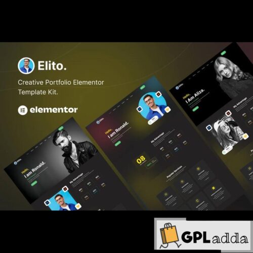 Elito - Creative Portfolio Elementor Template Kit