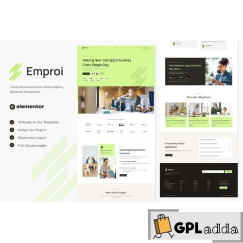 Emproi - Human Resources & Recruitment Agency Elementor Template Kit