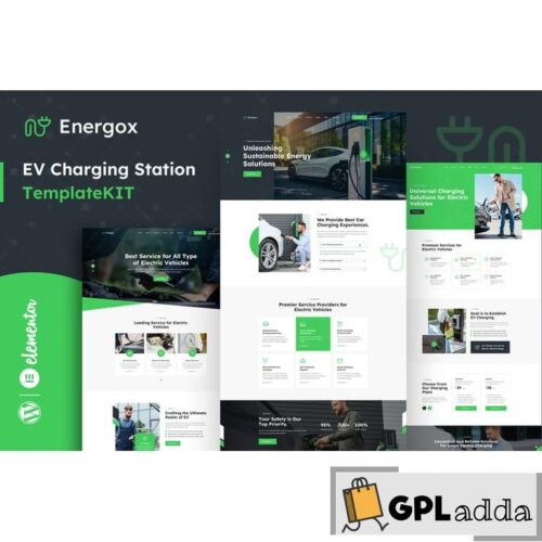 Energox - EV Charging Station Elementor Template Kit