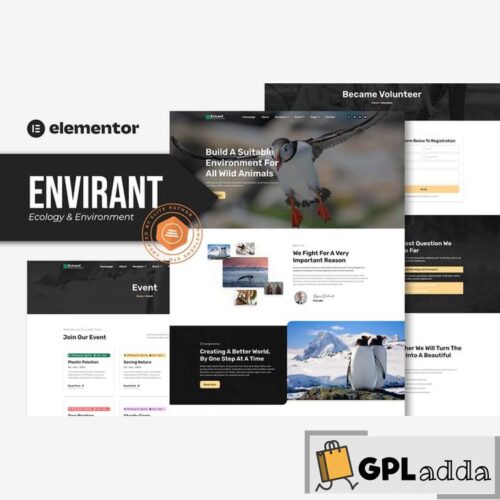 Envirant - Ecology and Environment Elementor Pro Template Kit