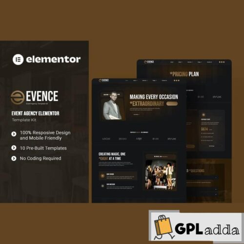 Evence - Event Agency Elementor Template Kit