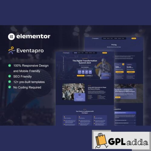 Eventapro - Event & Conference Elementor Pro Template Kit