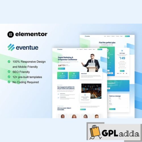 Eventue - Event & Conference Elementor Template Kit