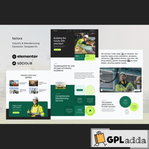 Factora - Industry & Manufacturing Elementor Template Kit