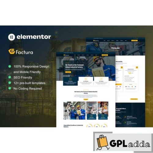 Factura - Industry & Manufacturing Elementor Template Kit