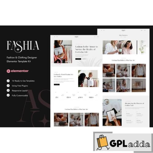 Fashia - Fashion & Clothing Designer Elementor Template Kit