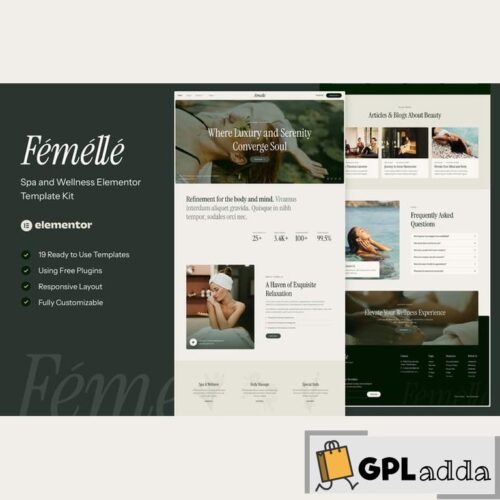 Femelle - Spa & Wellness Elementor Template Kit