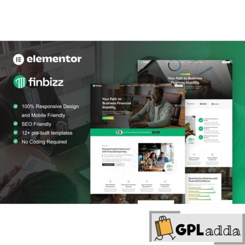 FinBizz - Finance & Investment Manager Elementor Template Kit