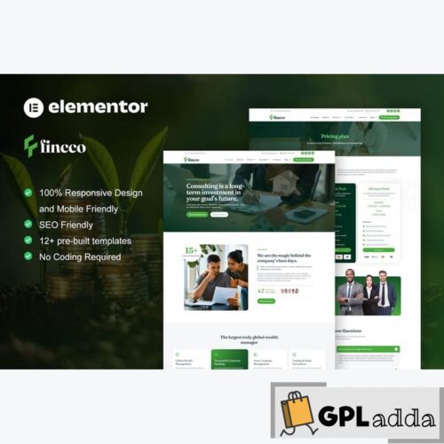 Fincco - Finance & Investment Company Elementor Pro Template Kit