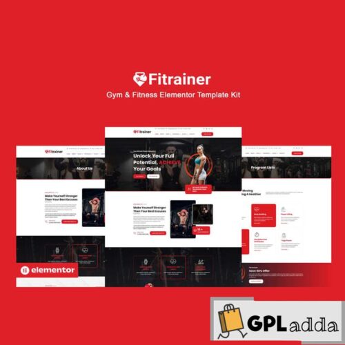 Fitrainer - Gym & Fitness Elementor Pro Template Kit