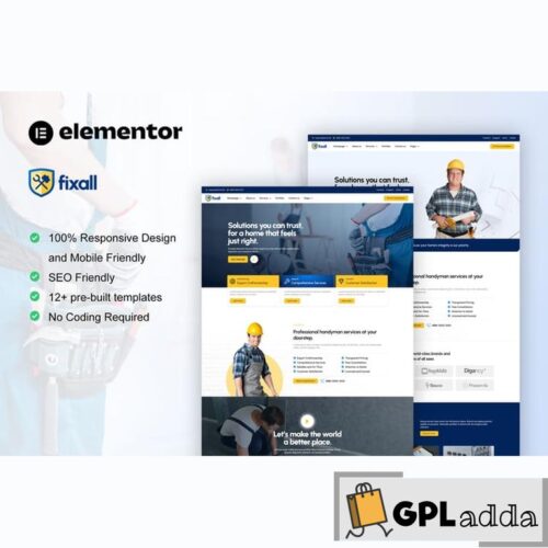 FixAll - Handyman & Repair Service Elementor Pro Template Kit