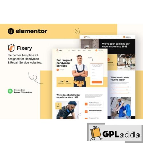 Fixery - Handyman & Repair Services Elementor Template Kit