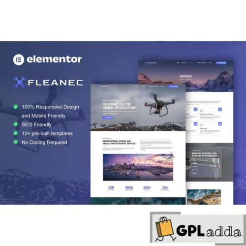 Fleanec - Aerial Photography & Videography Elementor Template Kit