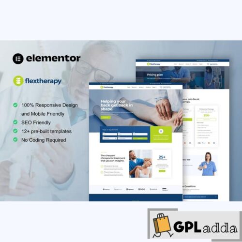 FlexTherapy - Chiropractic & Physiotherapy Elementor Template Kit