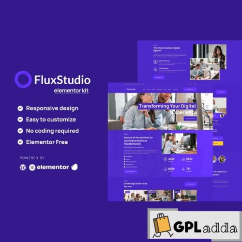 Flux - Digital Agency Elementor Template Kit