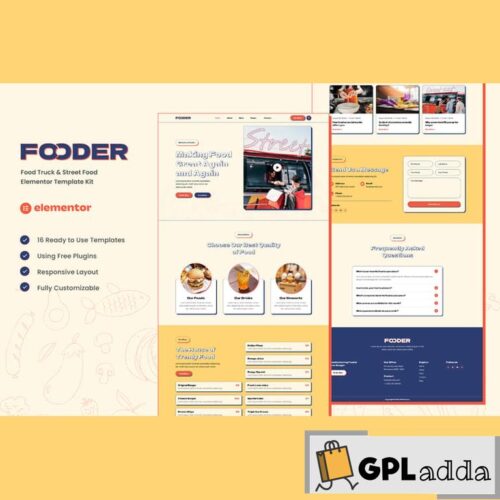 Fooder - Food Truck & Street Food Elementor Template Kit