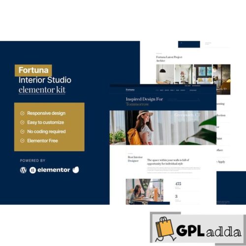 Fortuna - Interior Design Service Elementor Template Kit