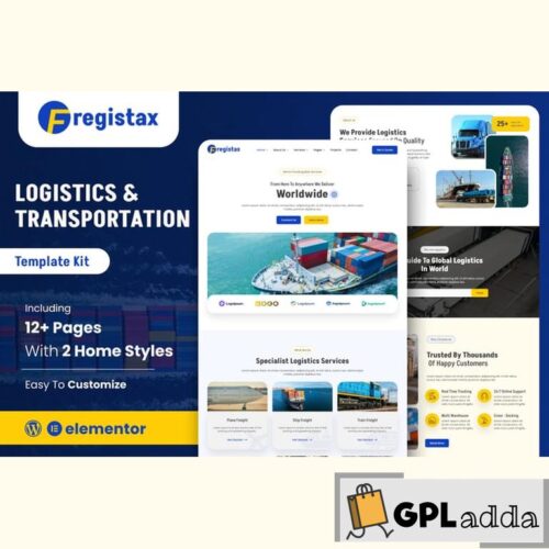 Fregistax - Cargo & Logistics Elementor Template Kit