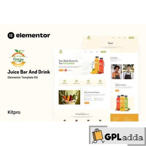 Fruju - Juice Bar & Drink Brand Elementor Template Kit