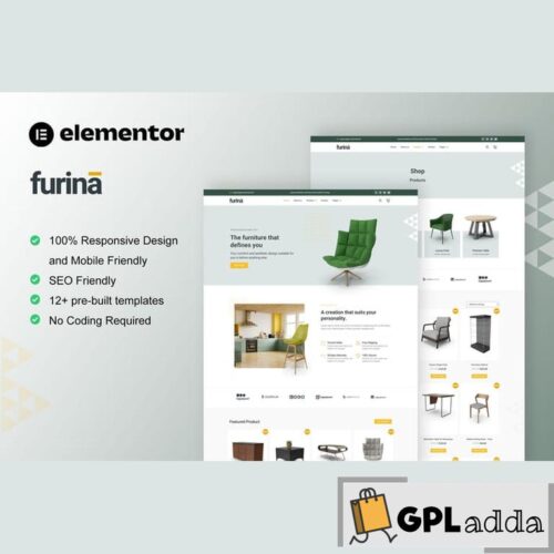 Furina - Furniture Shop WooCommerce Elementor Pro Template Kit