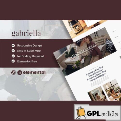 Gabriella - Motivator & Business Coach Elementor Template Kit