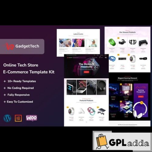 GadgetTech - Electronic Gadget WooCommerce Elementor Pro Template Kit