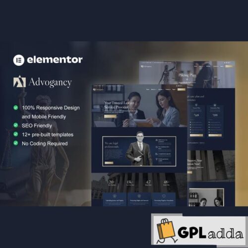 Advogancy - Attorney Law Firm Elementor Pro Template Kit