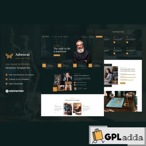 Adwocat - Law Firm & Attorney Elementor Template Kit