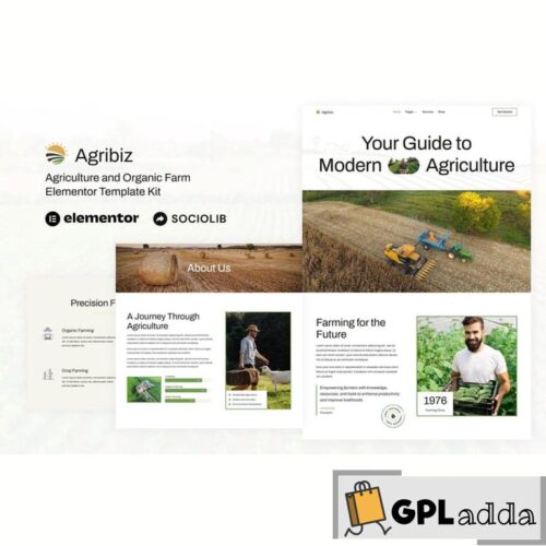 Agribiz - Agriculture & Organic Farm Elementor Template Kit
