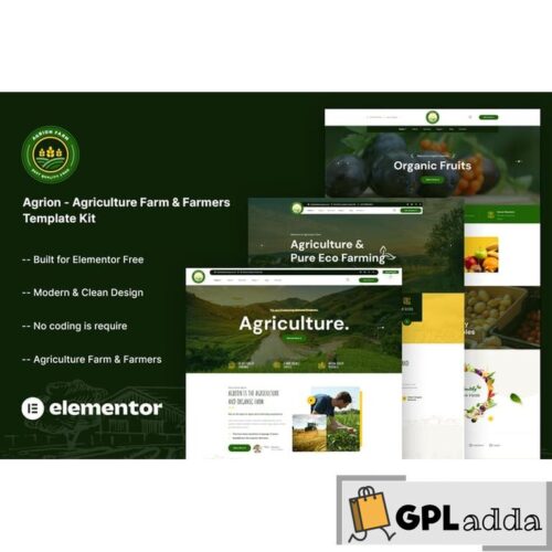 Agrion - Agriculture Farm & Farmers Template Kit