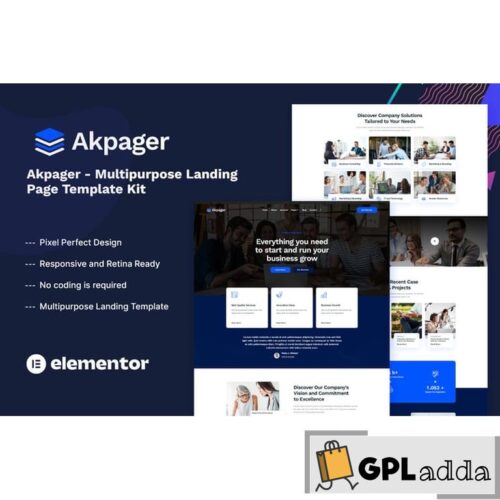 Akpager - Multipurpose Landing Page Template Kit