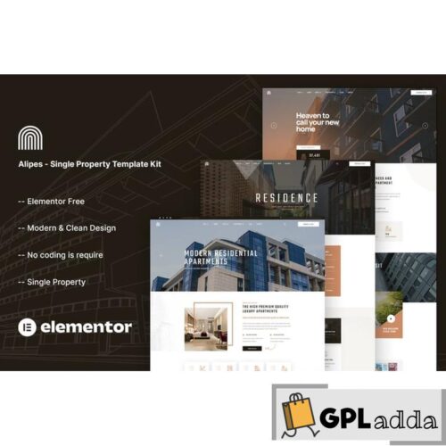 Alipes - Single Property Elementor Template Kit