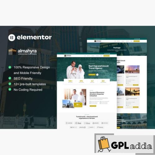 Almahyra - Umrah & Hajj Tour Travel Elementor Pro Template Kit