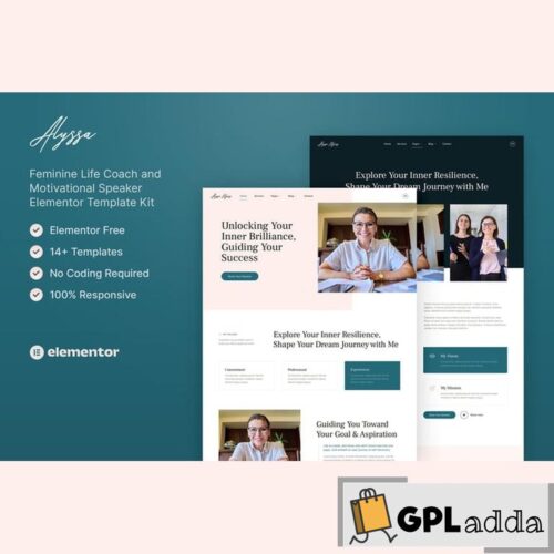 Alyssa - Feminine Life Coach & Motivational Speaker Elementor Template Kit