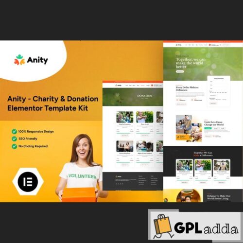 Anity - Charity & Donation Elementor Template Kit
