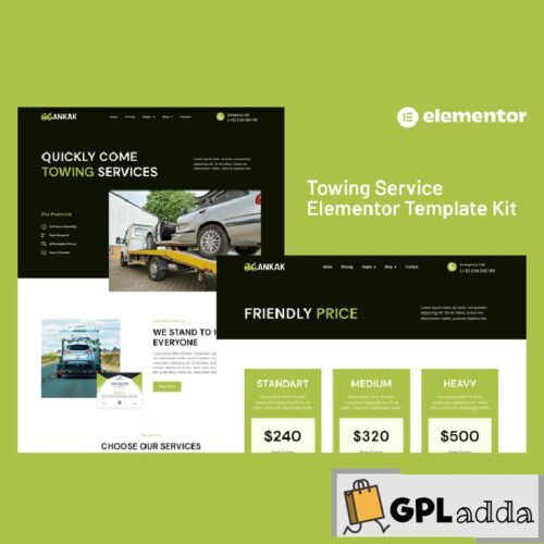 Ankak - Towing Services Elementor Pro Template Kit