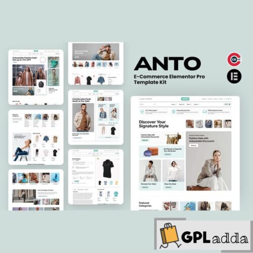 Anto - E-Commerce Elementor Pro Template Kit