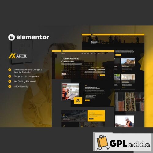 Apex - Construction Elementor Template Kit