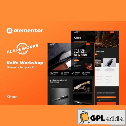 Bladeworks - Knife Workshop Elementor Template Kit