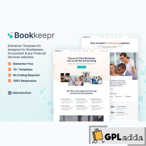 BookKeepr - Bookkeeping & Accounting Service Elementor Template Kit