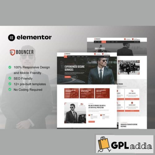 Bouncer - Bodyguard & Security Agency Elementor Template Kit