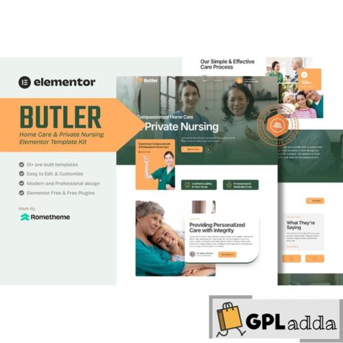 Butler - Home Care & Private Nursing Elementor Template Kit