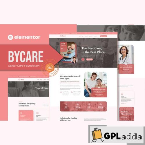 Bycare - Senior Care Foundation Elementor Template Kit
