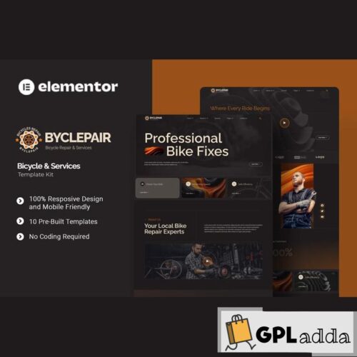 Byclepair - Bicycle & Service Elementor Template Kit