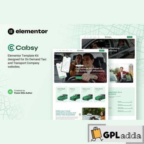 Cabsy - Transport Company & On Demand Taxi Elementor Template Kit