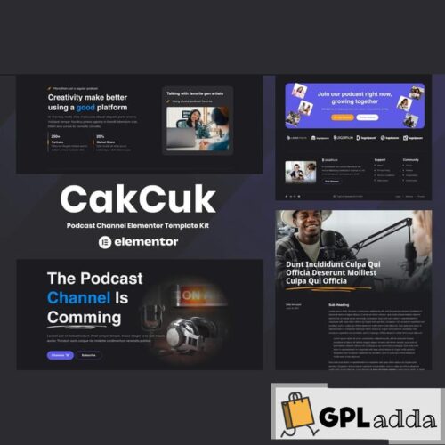 CakCuk - Podcast Channel Elementor Template Kit