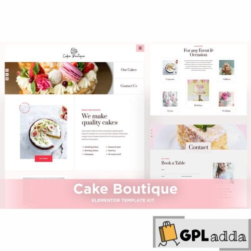 Cake Boutique - Cake Elementor Template Kit