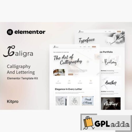 Caligra - Calligraphy & Lettering Elementor Template Kit